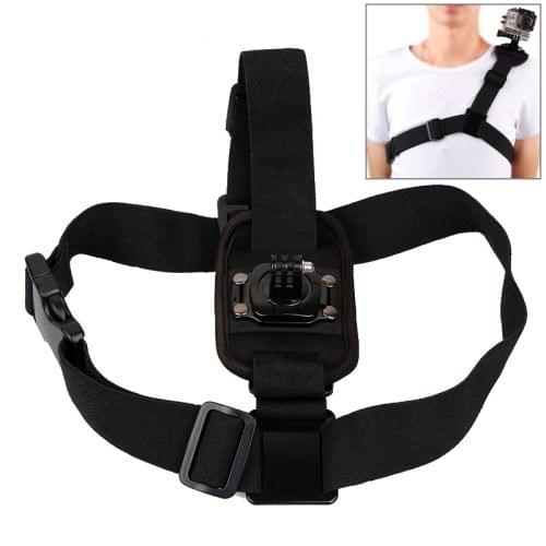 360 Degree Rotary Special Sports Single Shoulder DV Chest Belt for GoPro NEW HERO /HERO6 /5 /5 Session /4 Session /4 /3+ /3 /2 /1, Xiaoyi and Other Action Cameras(Black)