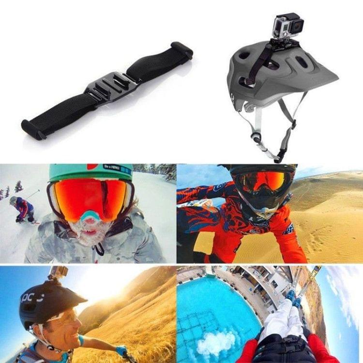 ST-04 Vented Helmet Strap Mount Adapter for GoPro NEW HERO /HERO6 /5 /5 Session /4 Session /4 /3+ /3 /2 /1, Xiaoyi and Other Action Cameras(Black)