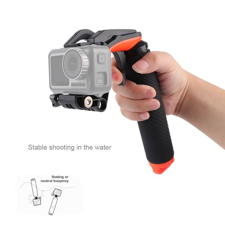 Shutter Trigger + Floating Hand Grip Diving Buoyancy Stick with Adjustable Anti-lost Strap & Screw & Wrench for DJI Osmo Action