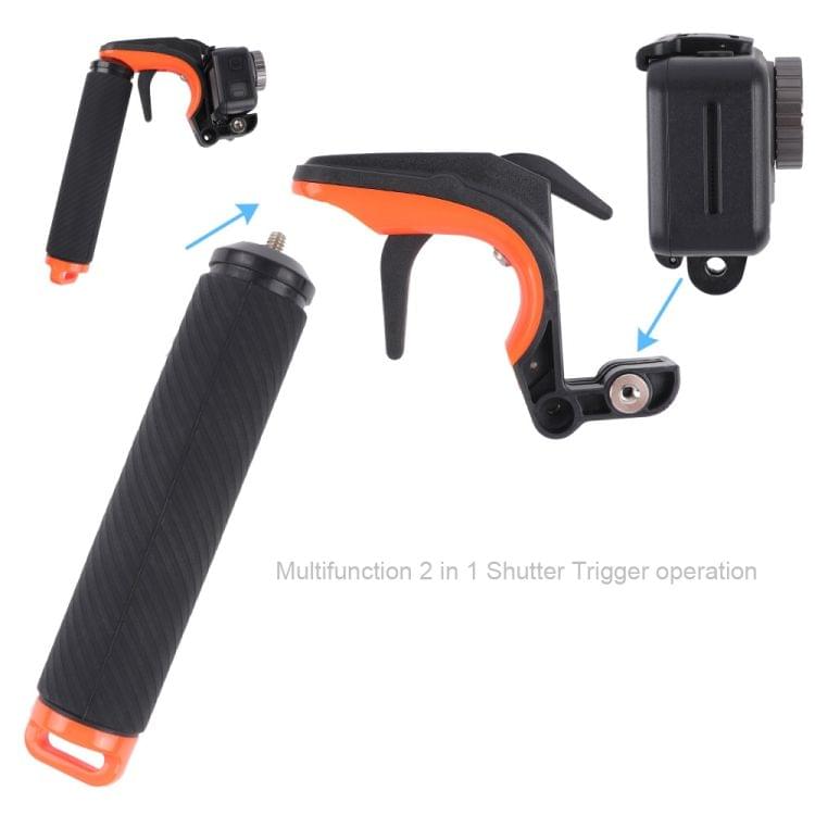 Shutter Trigger + Floating Hand Grip Diving Buoyancy Stick with Adjustable Anti-lost Strap & Screw & Wrench for DJI Osmo Action