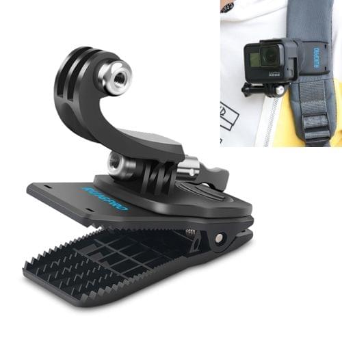 RUIGPRO 360 Degree Rotation J-Type Backpack Rec-Mounts Clip Clamp Mount with Screw for DJI Osmo Action, GoPro NEW HERO / HERO7 /6 /5 /4, and Other Action Cameras