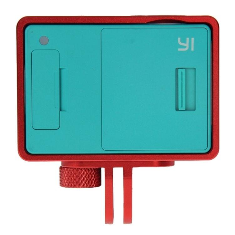 Housing Shell Metal Protective Cage with Mount Adapter + UV Lens Filter for Xiaoyi Sport Camera(Red)