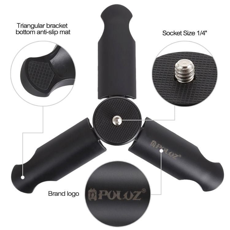 PULUZ Portable Folding Plastic Tripod for GoPro NEW HERO /HERO7 /6 /5 /5 Session /4 Session /4 /3+ /3 /2 /1, DJI Osmo Action, Xiaoyi and Other Action Cameras, Cell Phones