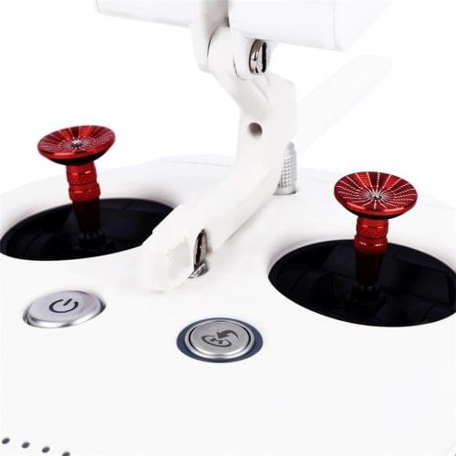 Sunnylife CNC Aluminum Alloy Controller Rocker Thumb Stick for DJI Phantom 3 Inspire 1(Red)