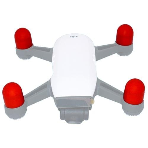 4 PCS Silicone Motor Guard Protective Covers for DJI Spark (Red)