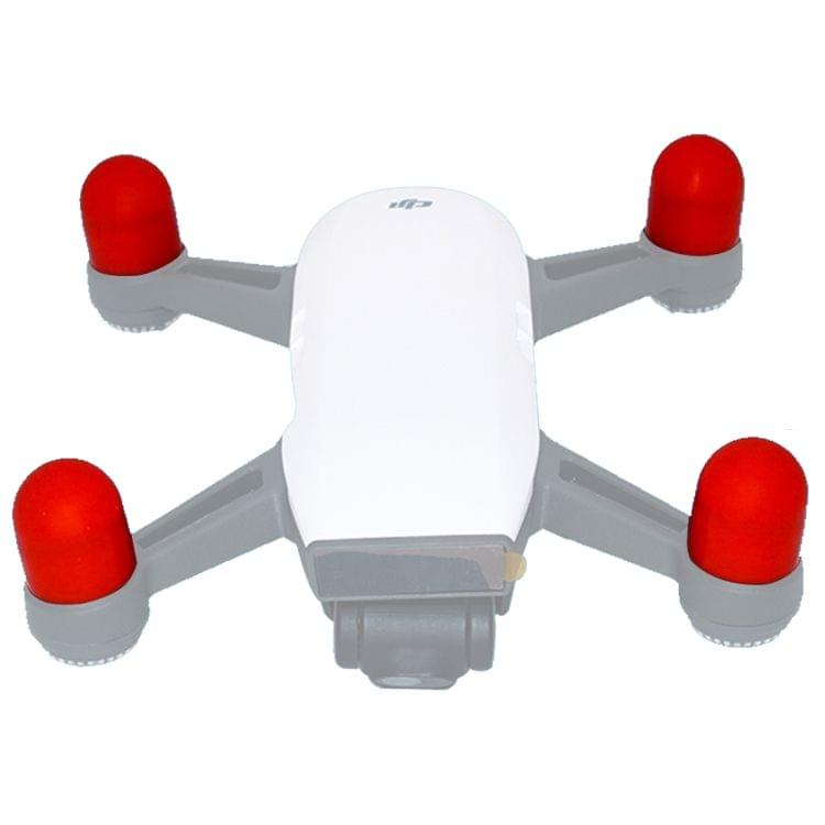 4 PCS Silicone Motor Guard Protective Covers for DJI Spark (Red)