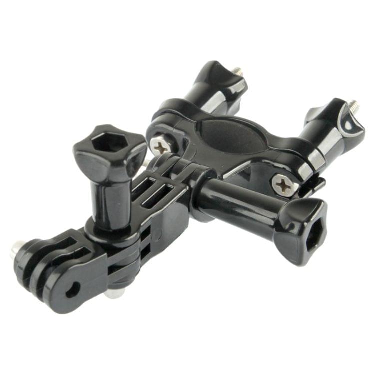 Bike Bicycle Camera Handlebar Bar Mount Holder with 3 Way Pivot Arm for GoPro NEW HERO /HERO6 /5 Session /5 /4 Session /4 /3+ /3 /2 /1, Xiaoyi Sport Cameras(Black)