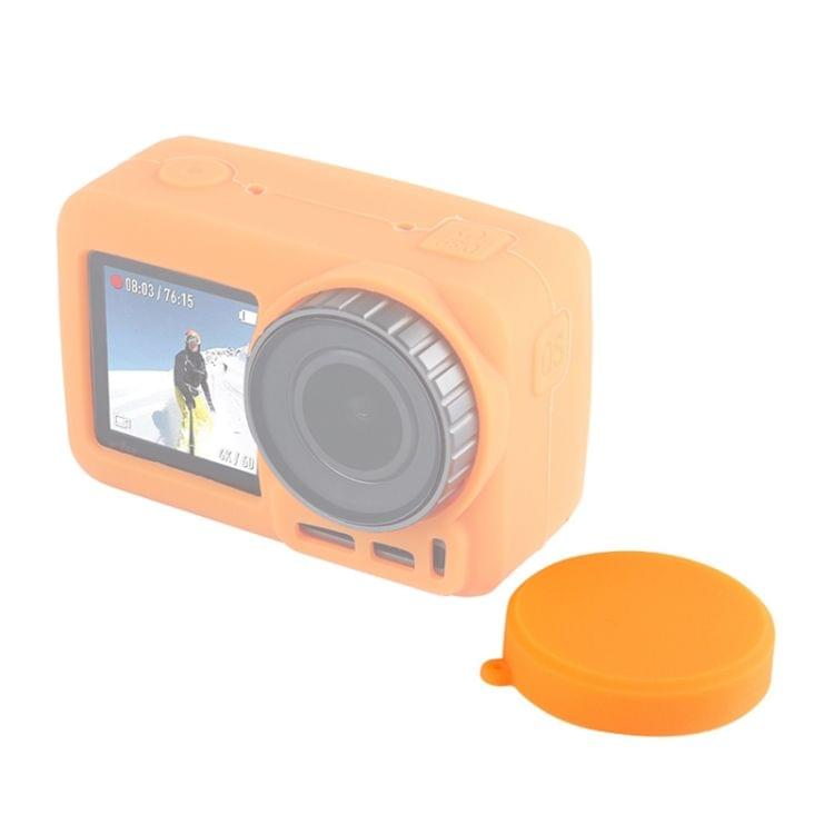 PULUZ Silicone Protective Lens Cover for DJI Osmo Action (Orange)