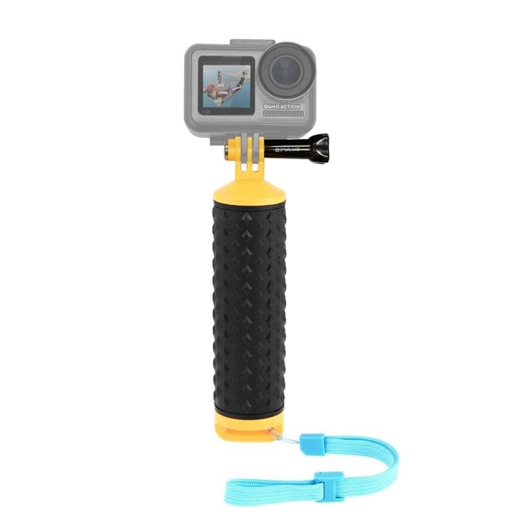 PULUZ Floating Handle Hand Grip Buoyancy Rods with Strap for GoPro NEW HERO /HERO7 /6 /5 /5 Session /4 Session /4 /3+ /3 /2 /1, DJI Osmo Action, Xiaoyi and Other Action Cameras(Yellow)