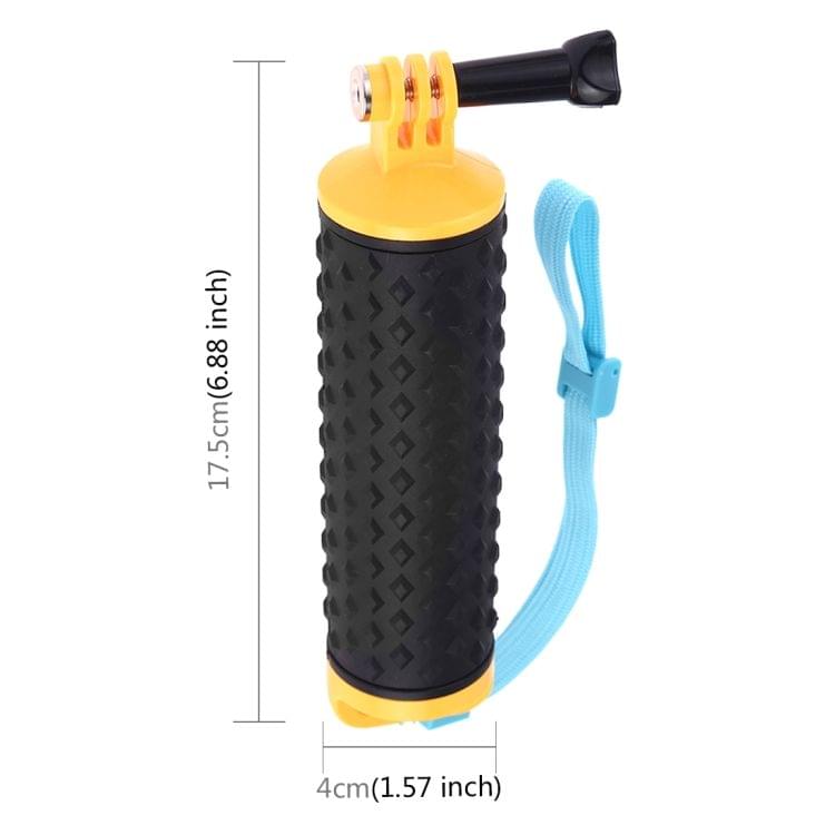 PULUZ Floating Handle Hand Grip Buoyancy Rods with Strap for GoPro NEW HERO /HERO7 /6 /5 /5 Session /4 Session /4 /3+ /3 /2 /1, DJI Osmo Action, Xiaoyi and Other Action Cameras(Yellow)