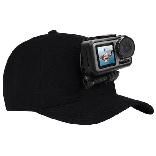 PULUZ Baseball Hat with J-Hook Buckle Mount & Screw for GoPro HERO7 /6 /5 /5 Session /4 Session /4 /3+ /3 /2 /1, DJI OSMO Action, Xiaoyi and Other Action Cameras(Black)