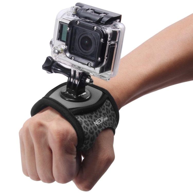 NEOPine Sexy Leopard 360 Degree Rotation Arm Belt / Wrist Strap + Connecter Mount for GoPro HERO4 /3+ /3 /2 /1 & Xiaomi Yi Sport Camera(Grey)