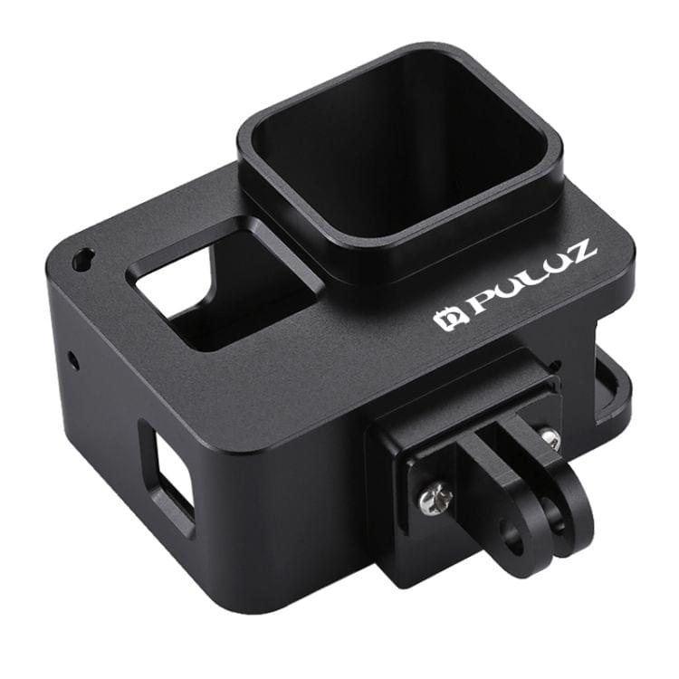 PULUZ Housing Shell CNC Aluminum Alloy Protective Cage with Insurance Frame for GoPro HERO(2018) /7 Black /6 /5(Black)
