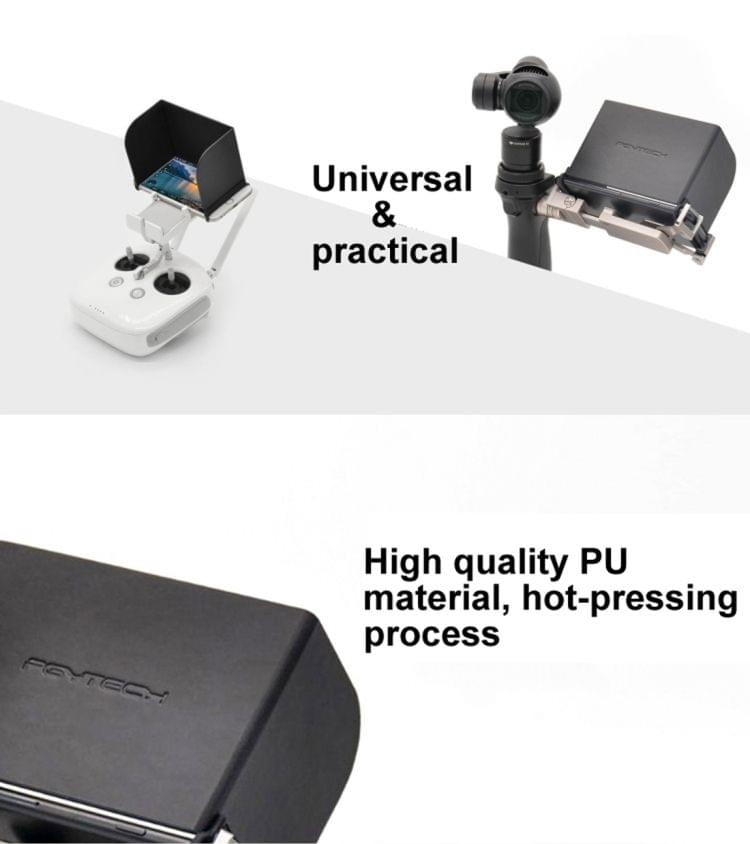 L111 Screen Hood for DJI DJI Phantom 3 / 4 & Inspire & Mavic Pro Transmitter, Gimbal, Phones with Less Than 11.1cm Length Screen(Black)