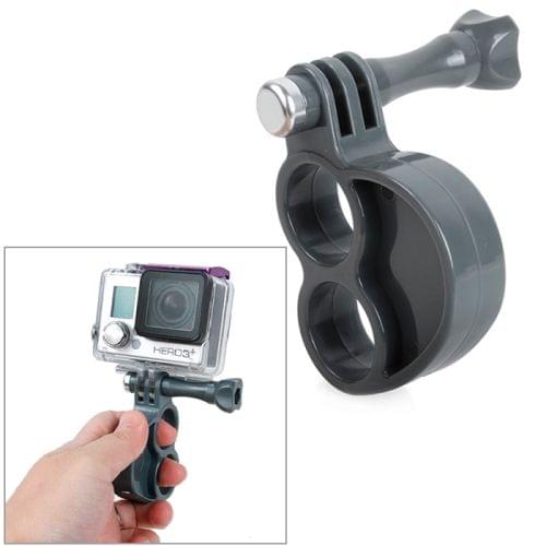 TMC HR273 Gen2 Fingers Grip with Thumb Screw for GoPro NEW HERO /HERO6 /5 /5 Session /4 Session /4 /3+ /3 /2 /1, Xiaoyi and Other Action Cameras(Grey)