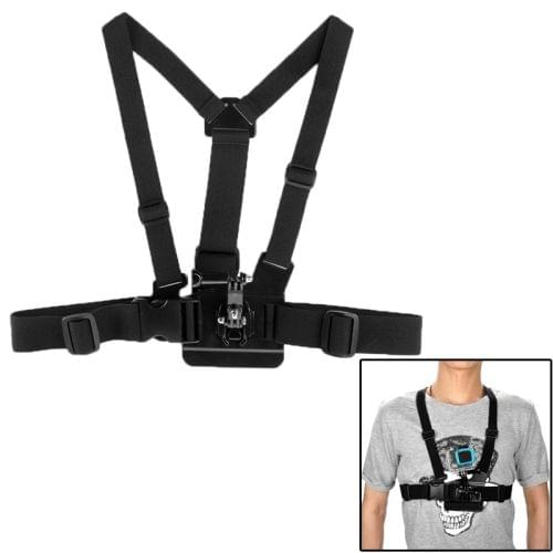 ST-25 Adjustable Body Chest Strap Mount Belt Harness with Buckle Bracket Screw for GoPro NEW HERO /HERO6 /5 /5 Session /4 Session /4 /3+ /3 /2 /1, Xiaoyi and Other Action Cameras(Black)
