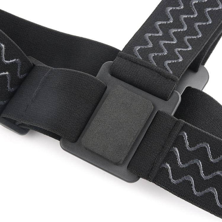 ST-23 Elastic Adjustable Head Strap Mount Belt for DJI Osmo Action, GoPro HERO7 /6 /5 /5 Session /4 Session /4 /3+ /3 /2 /1, Xiaoyi and Other Action Cameras(Black)