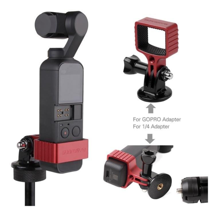 Sunnylife OP-Q9192 Metal Adapter Bracket for DJI OSMO Pocket(Red)