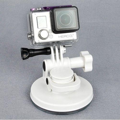 TMC Car Suction Cup Mount + Tripod Adapter + Handle Screw for GoPro NEW HERO /HERO6 /5 /5 Session /4 Session /4 /3+ /3 /2 /1, Xiaoyi and Other Action Cameras(White)