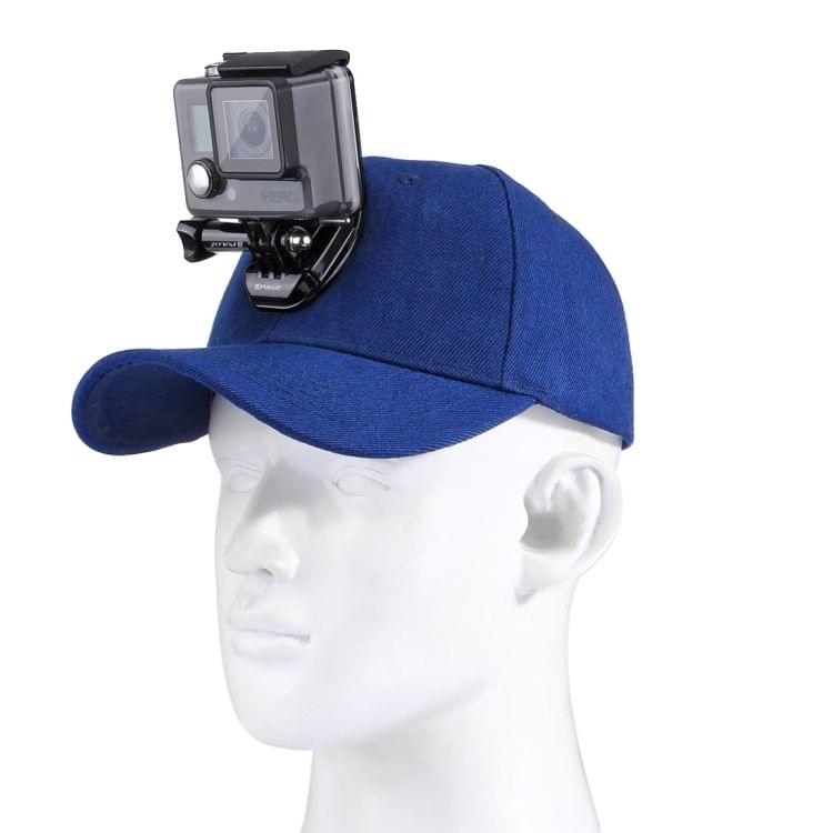 PULUZ Baseball Hat with J-Hook Buckle Mount & Screw for GoPro HERO7 /6 /5 /5 Session /4 Session /4 /3+ /3 /2 /1, DJI OSMO Action, Xiaoyi and Other Action Cameras(Blue)