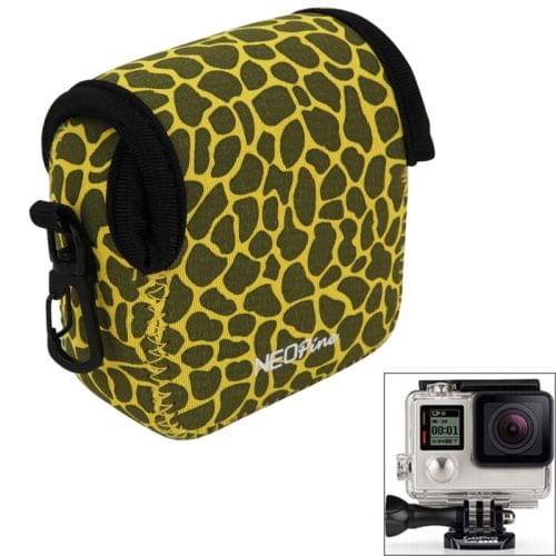 NEOPine GN-5 Leopard Texture GoPro Accessories Waterproof Housing Neoprene Inner Protective Bag Camera Pouch for GoPro HERO5/ 4 /3+ /3 /2 /1(Yellow)
