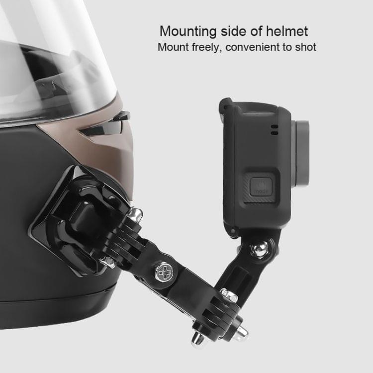 Cycling Helmet Adhesive Multi-Joint Arm Fixed Mount Set with J-Hook Buckle Mount & Screw for DJI Osmo Action, GoPro HERO7 /6 /5 /5 Session /4 Session /4 /3+ /3 /2 /1, Xiaoyi and Other Action Cameras
