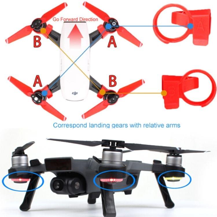 4 PCS Quick Release Landing Gear Height Extender Kit for DJI Spark(Red)