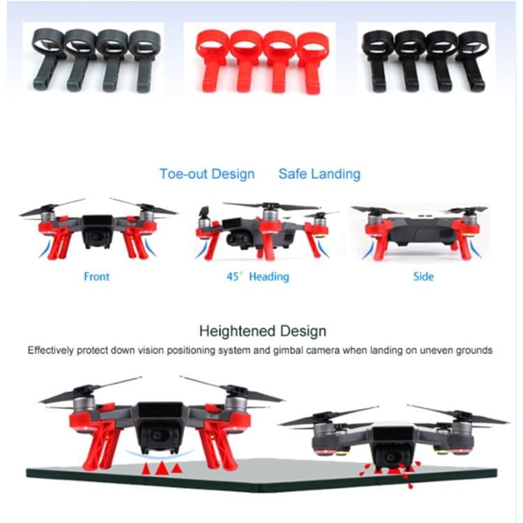 4 PCS Quick Release Landing Gear Height Extender Kit for DJI Spark(Red)