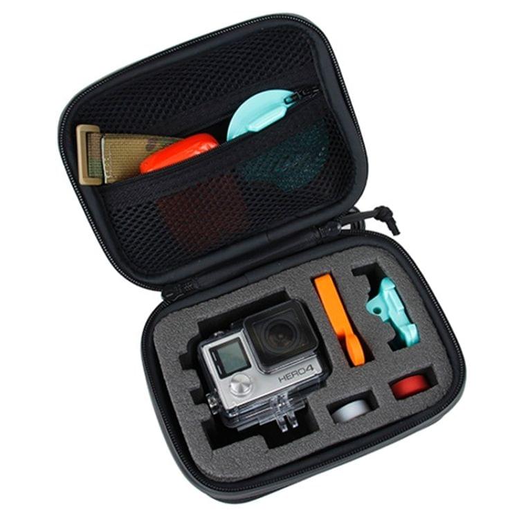 TMC EVA Upgrade Small Storage Case for GoPro NEW HERO /HERO6 /5 /4 Session /4 /3+ /3 /2 /1, Puluz U6000 and other Sport Cameras Accessories, Size: 16cm x 11cm x7cm(Black)