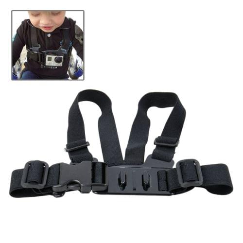 TMC HR-185 Junior Chest Mount Harness / Chest Belt for GoPro NEW HERO /HERO6 /5 /5 Session /4 Session /4 /3+ /3 /2 /1, Xiaoyi and Other Action Cameras(Black)