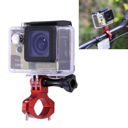 PULUZ Bike Handlebar Adapter Aluminum Mount for GoPro NEW HERO /HERO7 /6 /5 /5 Session /4 Session /4 /3+ /3 /2 /1, DJI OSMO Action, Xiaoyi and Other Action Cameras(Red)