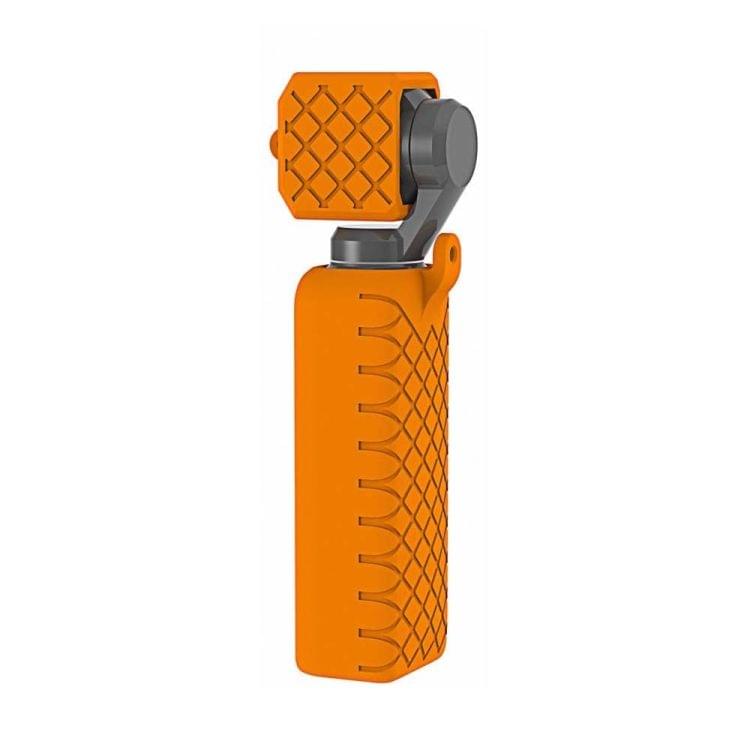 PULUZ 2 in 1 Diamond Texture Silicone Cover Case Set for DJI OSMO Pocket(Orange)