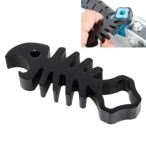 TMC Fishbone Style Aluminium Tighten Wrench Nut Spanner Thumb Screw Tool for GoPro NEW HERO /HERO6 /5 /5 Session /4 Session /4 /3+ /3 /2 /1(Black)