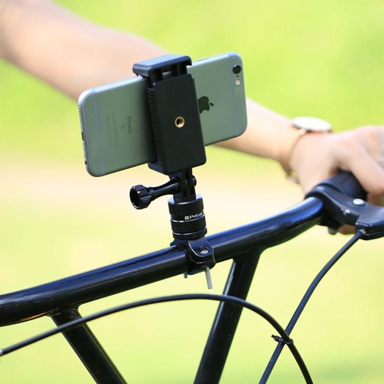 PULUZ Selfie Sticks Tripod Mount Adapter Phone Clamp for GoPro HERO5 Session /5 /4 Session /4 /3+ /3 /2 /1, Xiaoyi Sport Camera