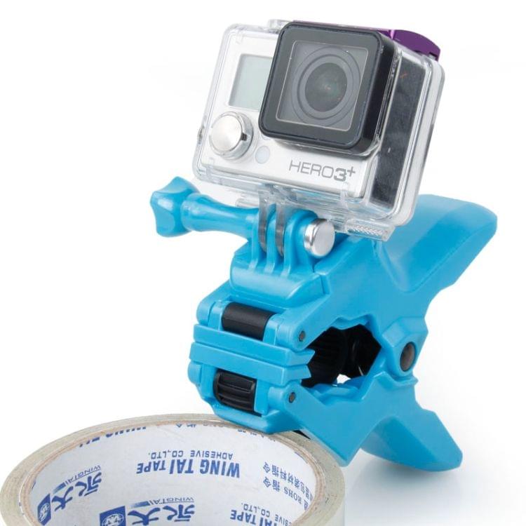 TMC HR219 Jaws Flex Clamp Mount with Buckle & Thumb Screw for GoPro NEW HERO /HERO6 /5 Session /5 /4 Session /4 /3+ /3 /2 /1, Other Sport Cameras(Blue)