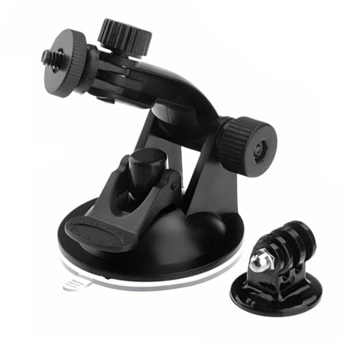 Suction Cup Mount + Tripod Adapter for GoPro NEW HERO /HERO6 /5 /5 Session /4 Session /4 /3+ /3 /2 /1, Xiaoyi and Other Action Cameras (ST-61)(Black)