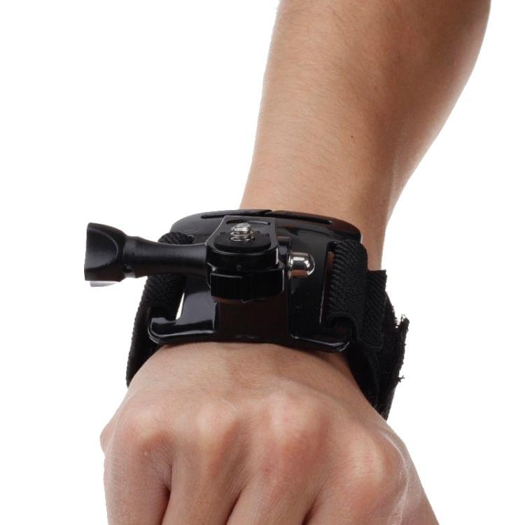 GP110 Arm Belt / Wrist Strap + Connecter Mount for GoPro NEW HERO /HERO6 /5 /5 Session /4 Session /4 /3+ /3 /2 /1, Xiaoyi and Other Action Cameras(Black)