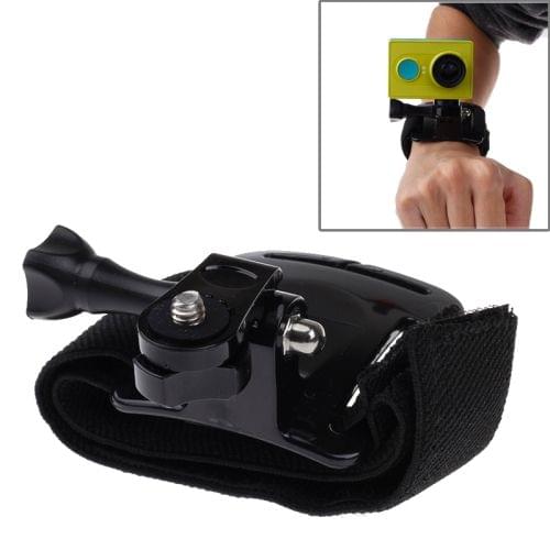 GP110 Arm Belt / Wrist Strap + Connecter Mount for GoPro NEW HERO /HERO6 /5 /5 Session /4 Session /4 /3+ /3 /2 /1, Xiaoyi and Other Action Cameras(Black)