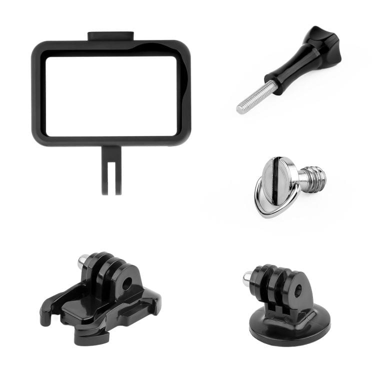 Standard Border Frame Mount Protective Housing with Screw for DJI Osmo Action(Black)