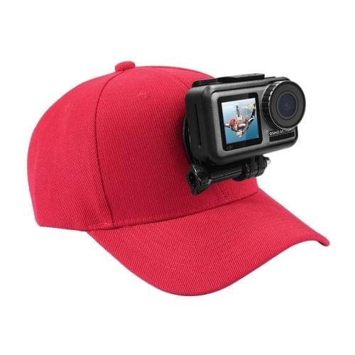 PULUZ Baseball Hat with J-Hook Buckle Mount & Screw for GoPro HERO7 /6 /5 /5 Session /4 Session /4 /3+ /3 /2 /1, DJI OSMO Action, Xiaoyi and Other Action Cameras(Red)