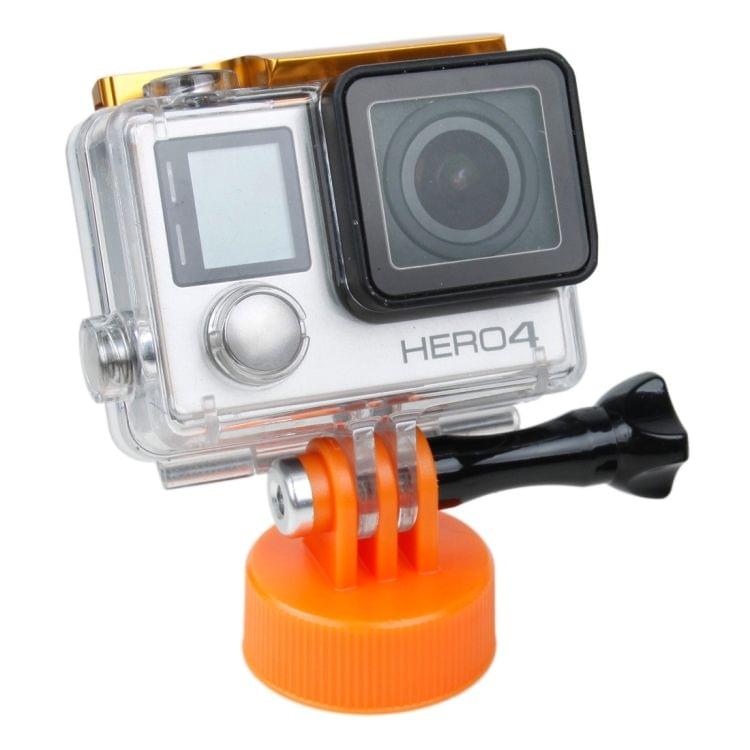 TMC HR383 Surfing Plastic Bottle Top Mount Tripod Adapter Holder for GoPro NEW HERO /HERO6 /5 /5 Session /4 Session /4 /3+ /3 /2 /1, Xiaoyi and Other Action Cameras, Inner Diameter: 28.5mm(Orange)