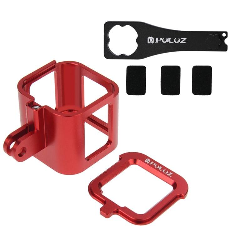 PULUZ Housing Shell CNC Aluminum Alloy Protective Cage with Insurance Frame for GoPro HERO5 Session /HERO4 Session /HERO Session(Red)