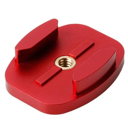 TMC Aluminum Flat Surface Mount Tripod Adapter for GoPro NEW HERO /HERO6 /5 /5 Session /4 Session /4 /3+ /3 /2 /1, Xiaoyi and Other Action Cameras(Red)