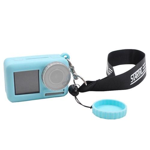 STARTRC Lens Cap + Silicone Case + Hand Strap for DJI OSMO Action(Blue)