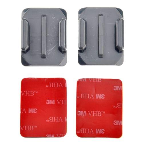 ST-12 2 x Curved Surface Adapters + 2 Adhesive Mount Stickers for GoPro NEW HERO /HERO6 /5 /5 Session /4 Session /4 /3+ /3 /2 /1, Xiaoyi and Other Action Cameras(Grey)