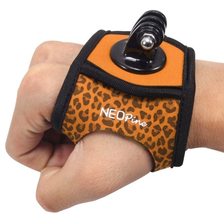 NEOPine Sexy Leopard 360 Degree Rotation Arm Belt / Wrist Strap + Connecter Mount for GoPro HERO4 /3+ /3 /2 /1 & Xiaomi Yi Sport Camera(Orange)