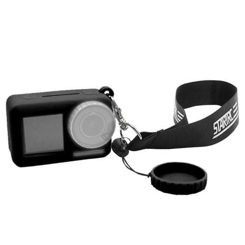 STARTRC Lens Cap + Silicone Case + Hand Strap for DJI OSMO Action(Black)