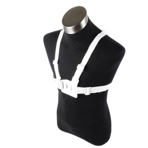 TMC HR47 Chest Belt for GoPro NEW HERO /HERO6 /5 /5 Session /4 Session /4 /3+ /3 /2 /1, Xiaoyi and Other Action Cameras(White)