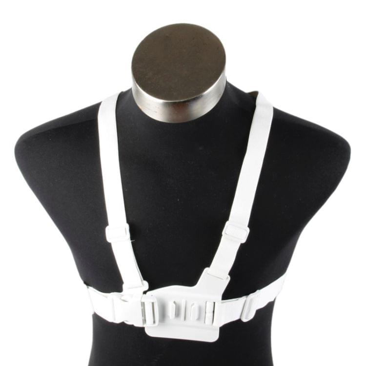 TMC HR47 Chest Belt for GoPro NEW HERO /HERO6 /5 /5 Session /4 Session /4 /3+ /3 /2 /1, Xiaoyi and Other Action Cameras(White)