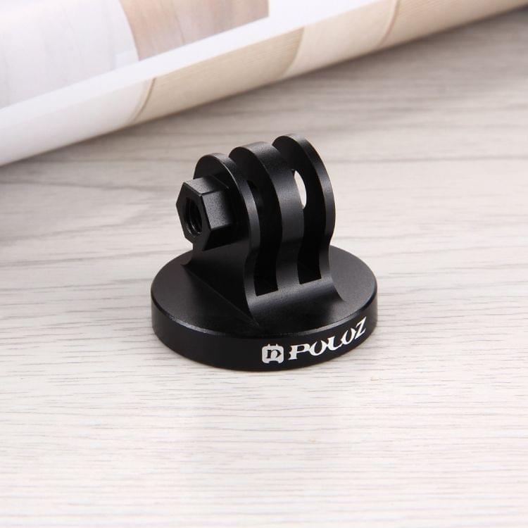 PULUZ 1/4 inch Screw Hole Tripod Mount CNC Adapter for GoPro NEW HERO /HERO7 /6 /5 /5 Session /4 Session /4 /3+ /3 /2 /1, DJI OSMO Action, Xiaoyi and Other Action Cameras(Black)